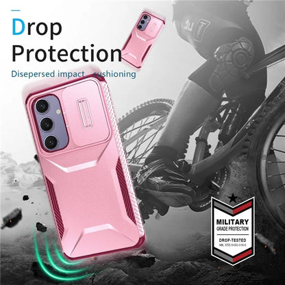 For Samsung Galaxy S24 FE Case Camshield TPU+PC Phone Cover Non-Slip Side Edge