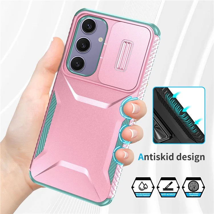 For Samsung Galaxy S24 FE Case Camshield TPU+PC Phone Cover Non-Slip Side Edge