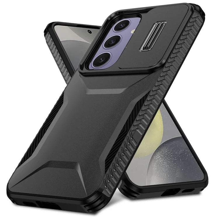 For Samsung Galaxy S24 FE Case Camshield TPU+PC Phone Cover Non-Slip Side Edge