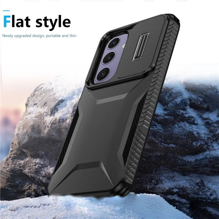 For Samsung Galaxy S24 FE Case Camshield TPU+PC Phone Cover Non-Slip Side Edge