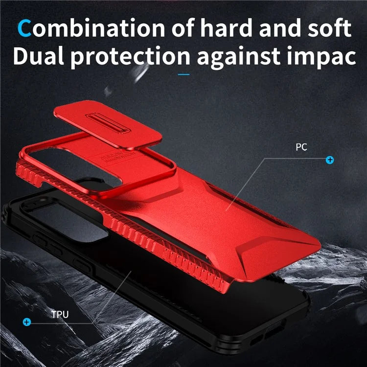 For Samsung Galaxy S24 FE Case Camshield TPU+PC Phone Cover Non-Slip Side Edge