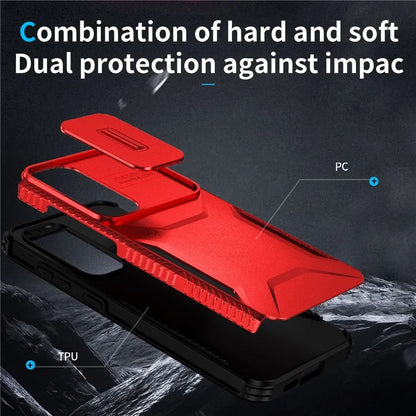 For Samsung Galaxy S24 FE Case Camshield TPU+PC Phone Cover Non-Slip Side Edge