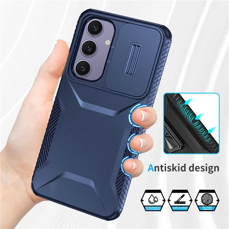For Samsung Galaxy S24 FE Case Camshield TPU+PC Phone Cover Non-Slip Side Edge