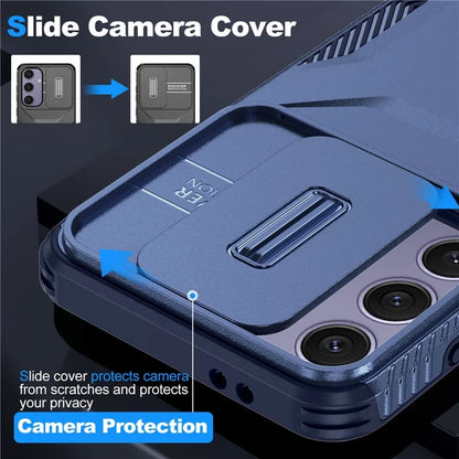 For Samsung Galaxy S24 FE Case Camshield TPU+PC Phone Cover Non-Slip Side Edge