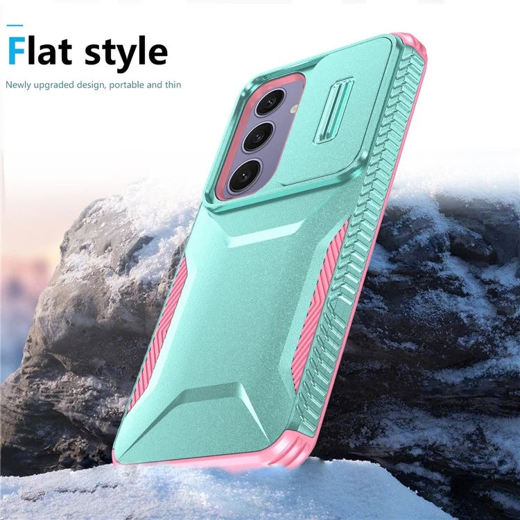 For Samsung Galaxy S24 FE Case Camshield TPU+PC Phone Cover Non-Slip Side Edge