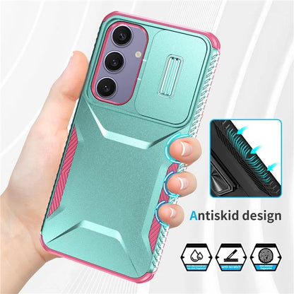 For Samsung Galaxy S24 FE Case Camshield TPU+PC Phone Cover Non-Slip Side Edge