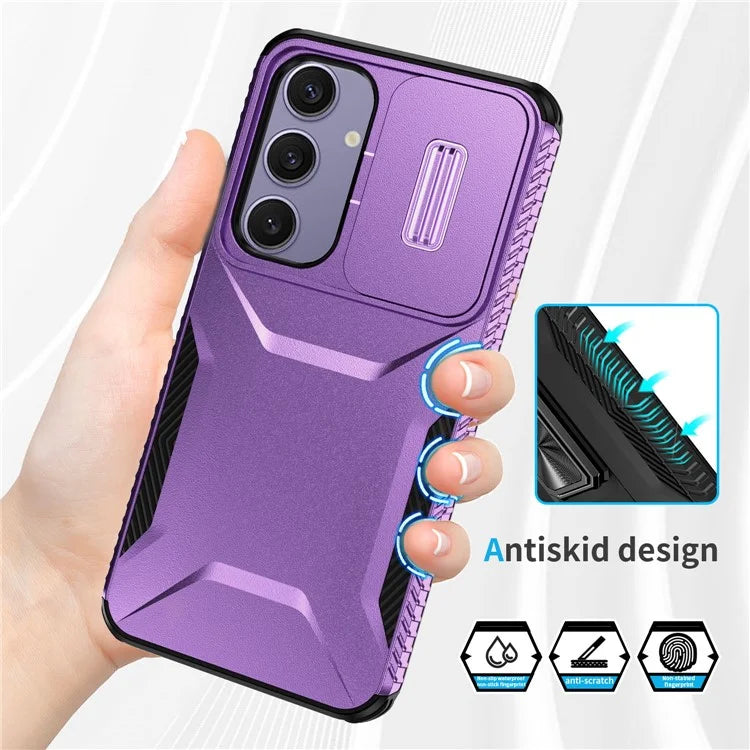 For Samsung Galaxy S24 FE Case Camshield TPU+PC Phone Cover Non-Slip Side Edge