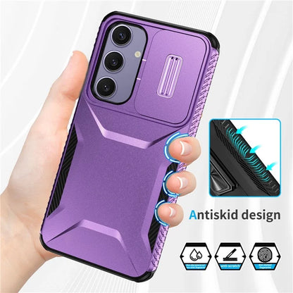 For Samsung Galaxy S24 FE Case Camshield TPU+PC Phone Cover Non-Slip Side Edge