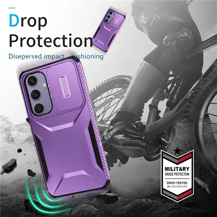 For Samsung Galaxy S24 FE Case Camshield TPU+PC Phone Cover Non-Slip Side Edge