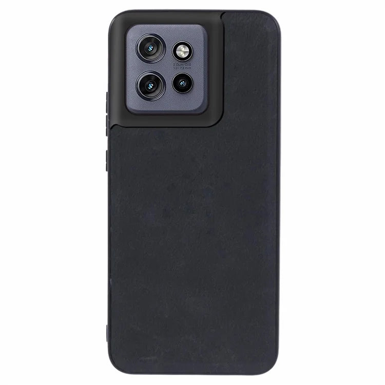 For Motorola Edge 50 Neo 5G Case Retro Leather Coated PC+TPU Phone Cover