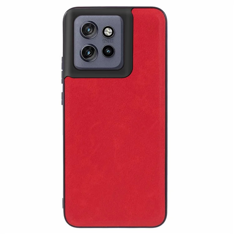 For Motorola Edge 50 Neo 5G Case Retro Leather Coated PC+TPU Phone Cover