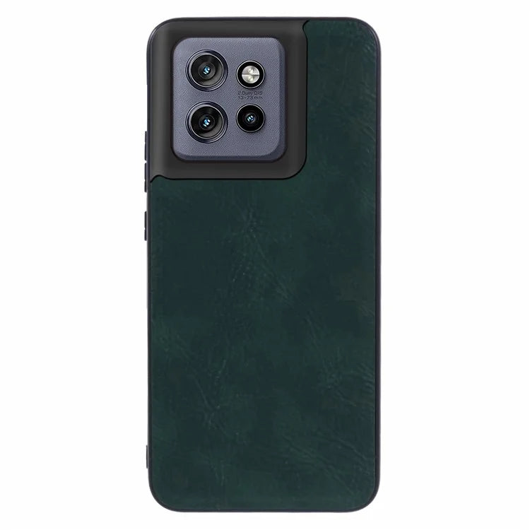 For Motorola Edge 50 Neo 5G Case Retro Leather Coated PC+TPU Phone Cover