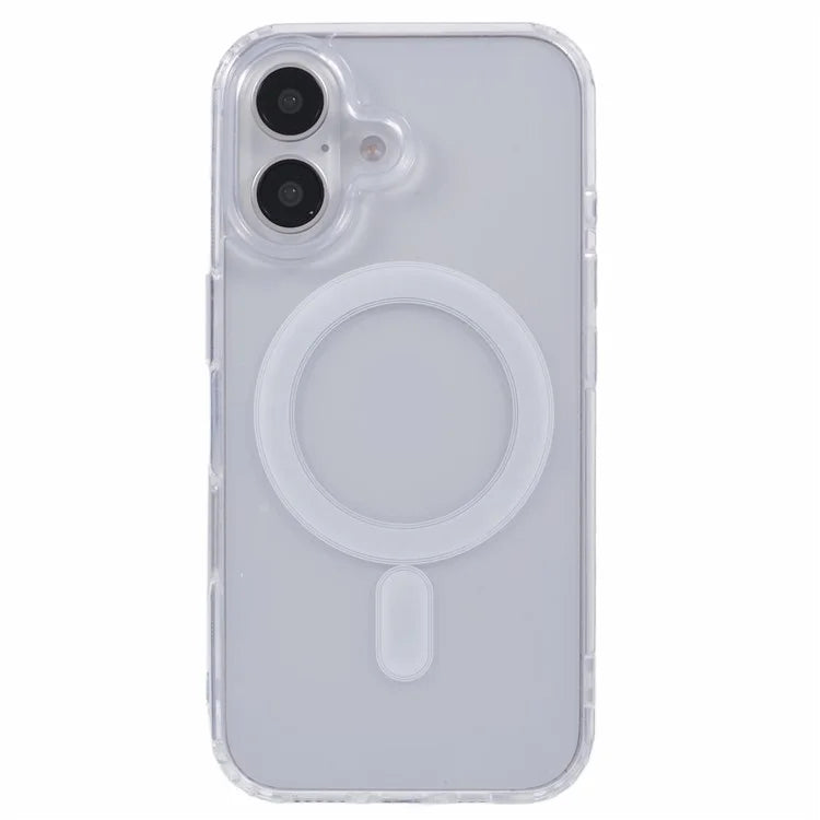 For iPhone 16 Clear Case Acrylic+TPU Phone Cover Compatible with MagSafe