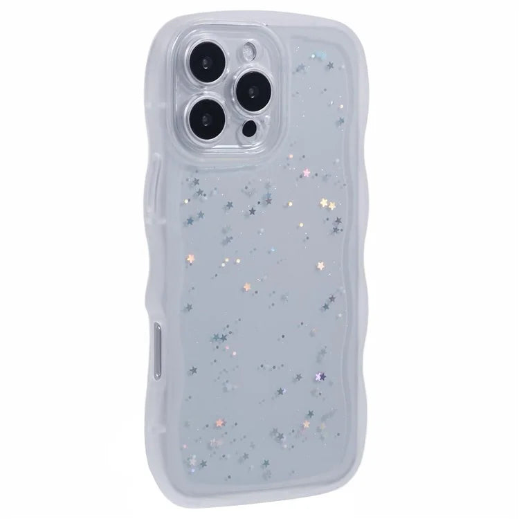 JTW Series for iPhone 16 Pro Max TPU Case Shockproof Epoxy Phone Cover Wavy Edge