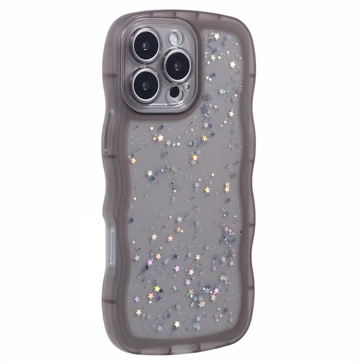 JTW Series for iPhone 16 Pro Max TPU Case Shockproof Epoxy Phone Cover Wavy Edge