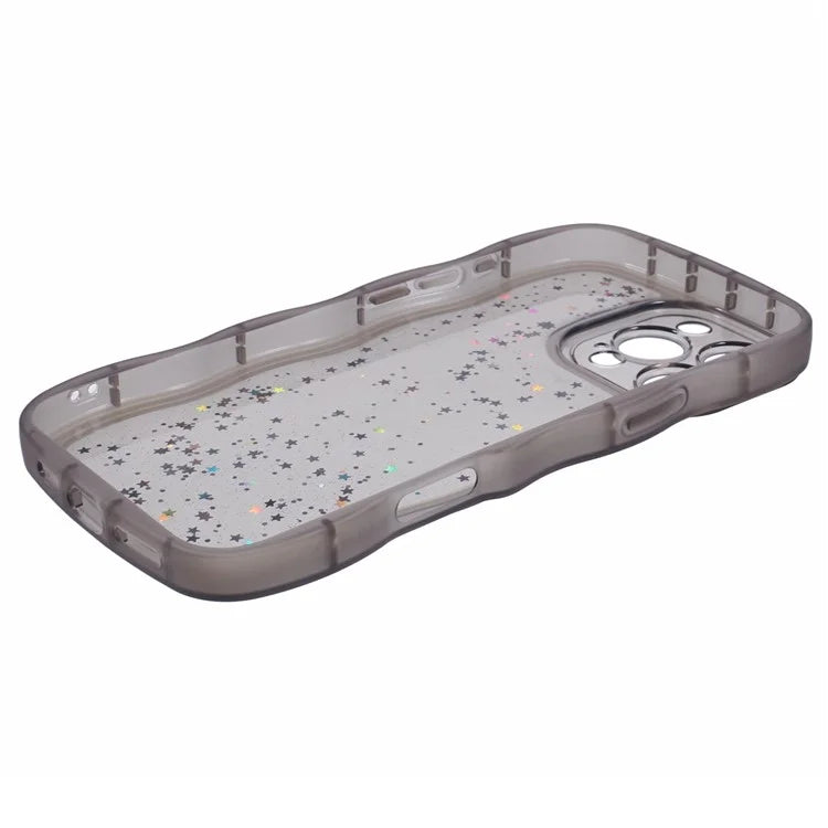 JTW Series for iPhone 16 Pro Max TPU Case Shockproof Epoxy Phone Cover Wavy Edge