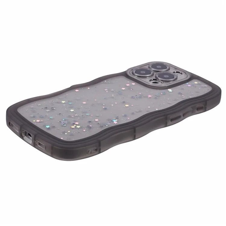 JTW Series for iPhone 16 Pro Max TPU Case Shockproof Epoxy Phone Cover Wavy Edge