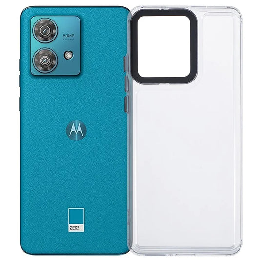 For Motorola Edge 40 Neo 5G Clear Phone Case PC+TPU Hybrid Back Cover