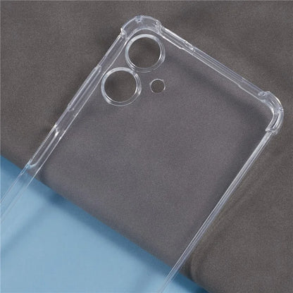 For Samsung Galaxy A06 Case Reinforced Corner TPU Clear Phone Cover with Lanyard