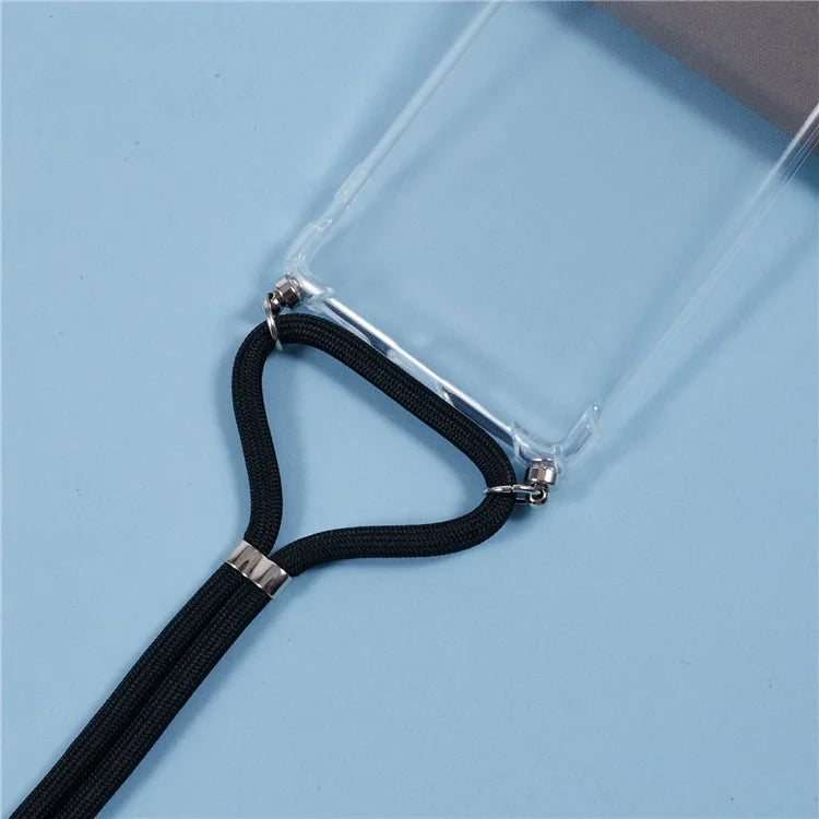 For Motorola Moto G85 5G / S50 Neo 5G Case Reinforced Corner TPU Clear Phone Cover with Lanyard
