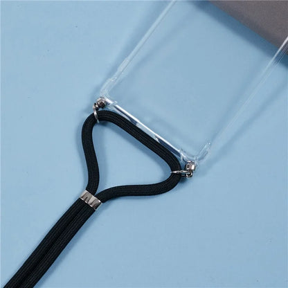 For Motorola Moto G85 5G / S50 Neo 5G Case Reinforced Corner TPU Clear Phone Cover with Lanyard