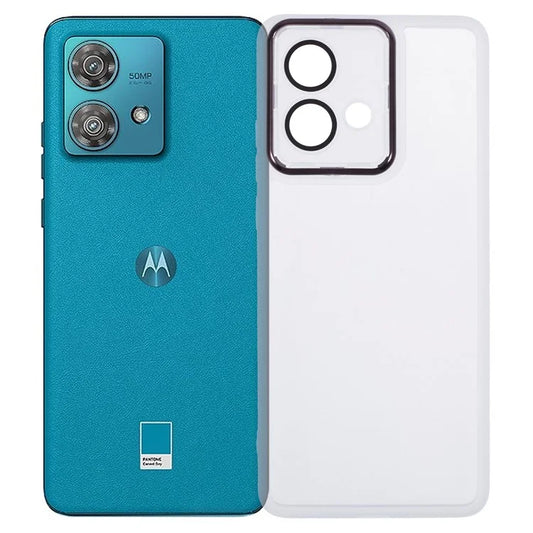 DKSM Series For Motorola Edge 40 Neo 5G Case Electroplated Camera Frame TPU Phone Cover