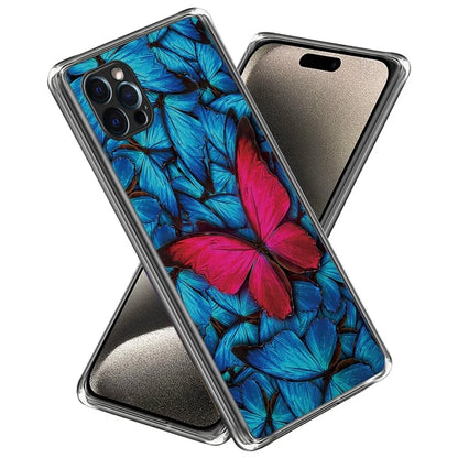 For iPhone 16 Pro Max Case Pattern Printed Shockproof TPU Phone Cover
