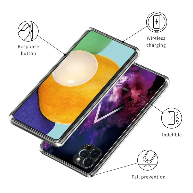 For iPhone 16 Pro Case Pattern Printed Shockproof TPU Phone Cover