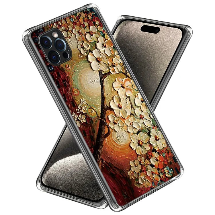 For iPhone 16 Pro Case Pattern Printed Shockproof TPU Phone Cover