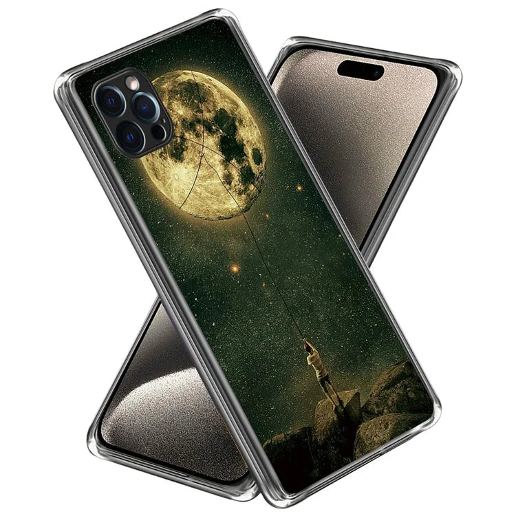 For iPhone 16 Pro Case Pattern Printed Shockproof TPU Phone Cover