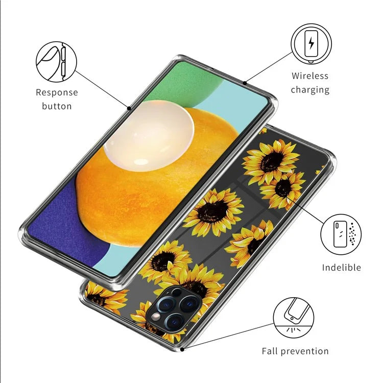 For iPhone 16 Pro Case Pattern Printed Shockproof TPU Phone Cover