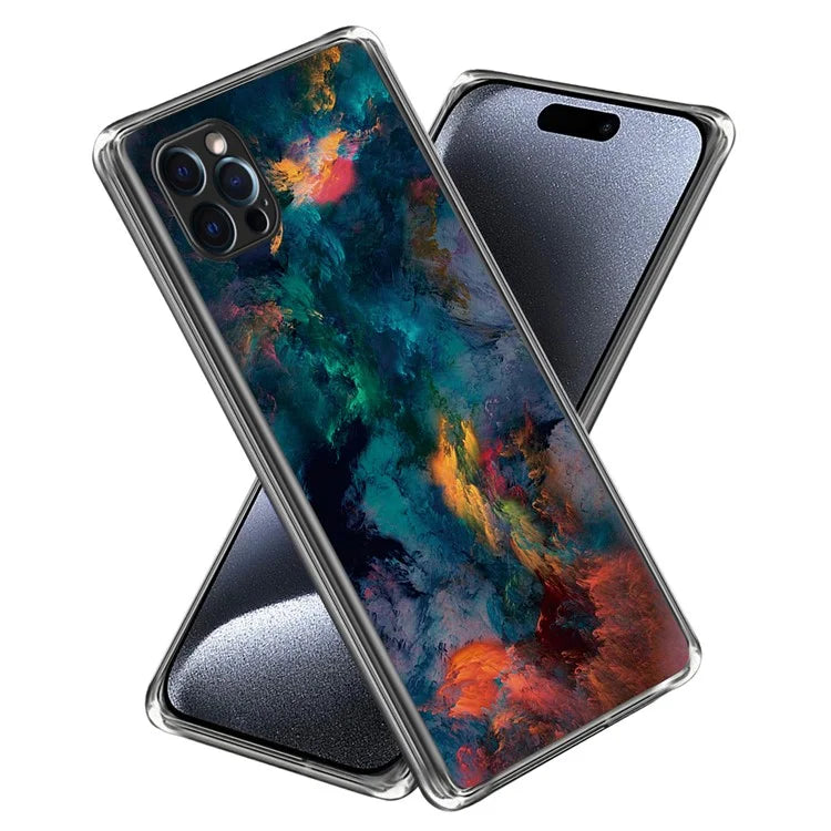 For iPhone 16 Pro Case Pattern Printed Shockproof TPU Phone Cover