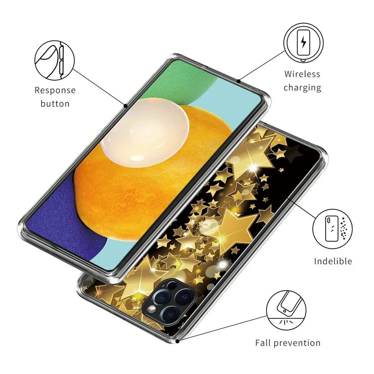 For iPhone 16 Pro Case Pattern Printed Shockproof TPU Phone Cover