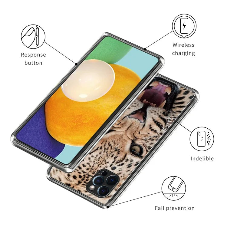 For iPhone 16 Pro Case Pattern Printed Shockproof TPU Phone Cover