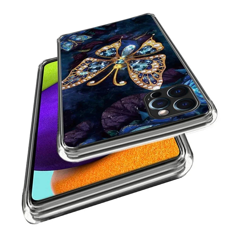 For iPhone 16 Pro Case Pattern Printed Shockproof TPU Phone Cover