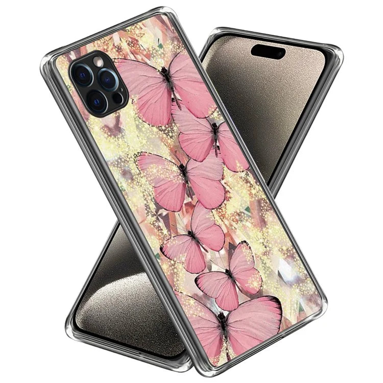 For iPhone 16 Pro Case Pattern Printed Shockproof TPU Phone Cover
