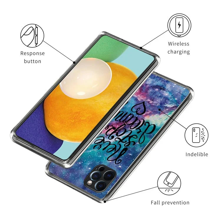 For iPhone 16 Pro Case Pattern Printed Shockproof TPU Phone Cover