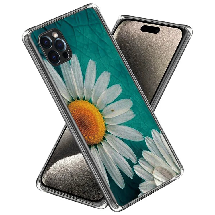For iPhone 16 Pro Case Pattern Printed Shockproof TPU Phone Cover