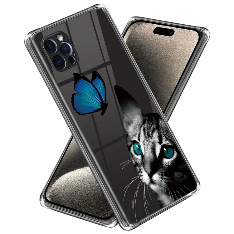 For iPhone 16 Pro Case Pattern Printed Shockproof TPU Phone Cover