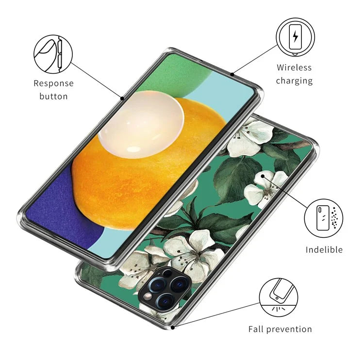 For iPhone 16 Pro Case Pattern Printed Shockproof TPU Phone Cover