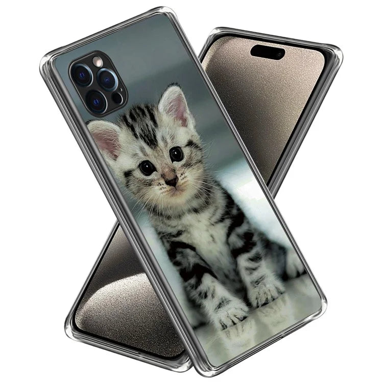 For iPhone 16 Pro Case Pattern Printed Shockproof TPU Phone Cover