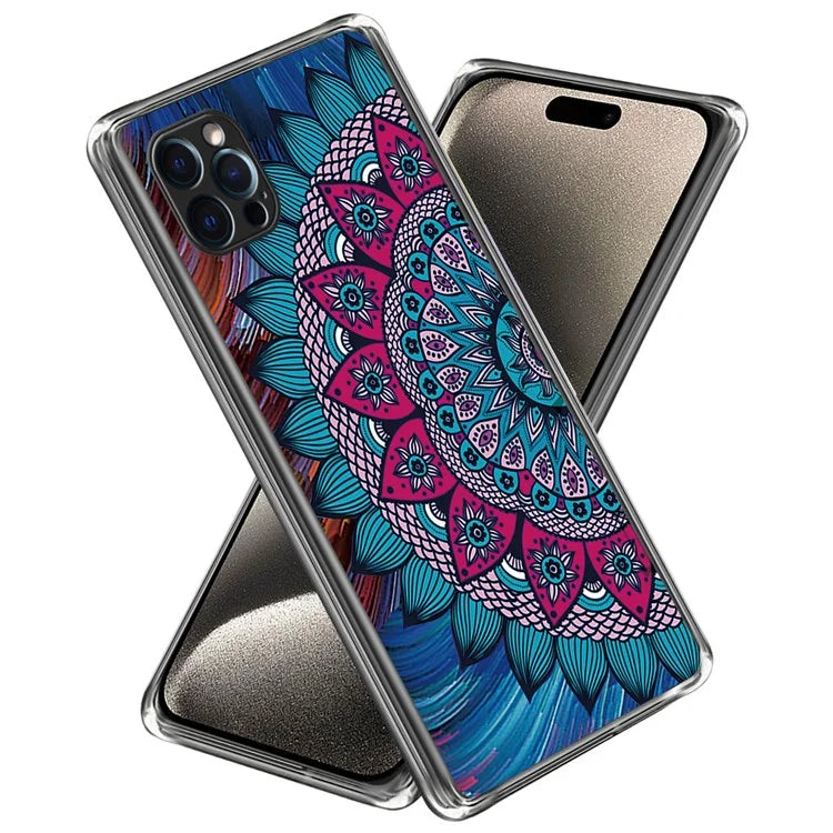 For iPhone 16 Pro Case Pattern Printed Shockproof TPU Phone Cover