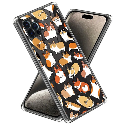 For iPhone 16 Pro Max Case Pattern Printed Shockproof TPU Phone Cover