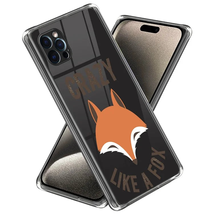 For iPhone 16 Pro Max Case Pattern Printed Shockproof TPU Phone Cover