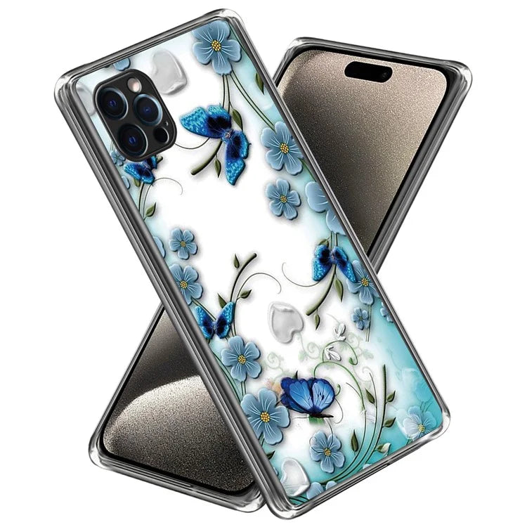 For iPhone 16 Pro Case Pattern Printed Shockproof TPU Phone Cover