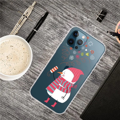For iPhone 16 Pro Max Case Christmas Pattern Printing Soft TPU Phone Cover