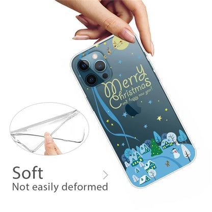 For iPhone 16 Pro Case Christmas Pattern Printing Soft TPU Phone Cover