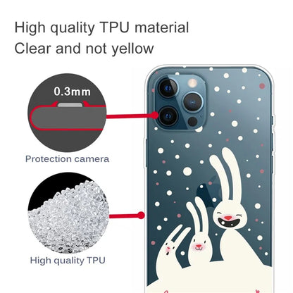 For iPhone 16 Pro Case Christmas Pattern Printing Soft TPU Phone Cover