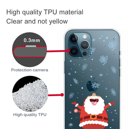 For iPhone 16 Pro Case Christmas Pattern Printing Soft TPU Phone Cover
