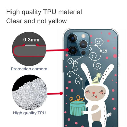 For iPhone 16 Pro Case Christmas Pattern Printing Soft TPU Phone Cover